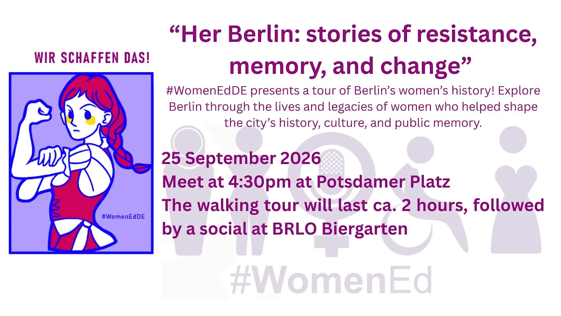 #WomenEd DE: Women's History Walking Tour & Biergarten Social