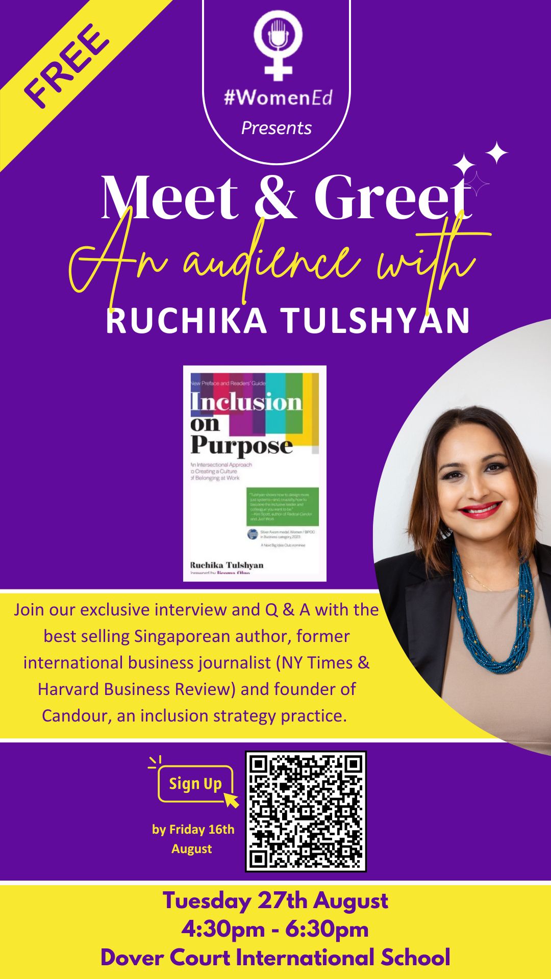 #WomenEd Singapore: Meet and Greet with Ruchika Tulshyan