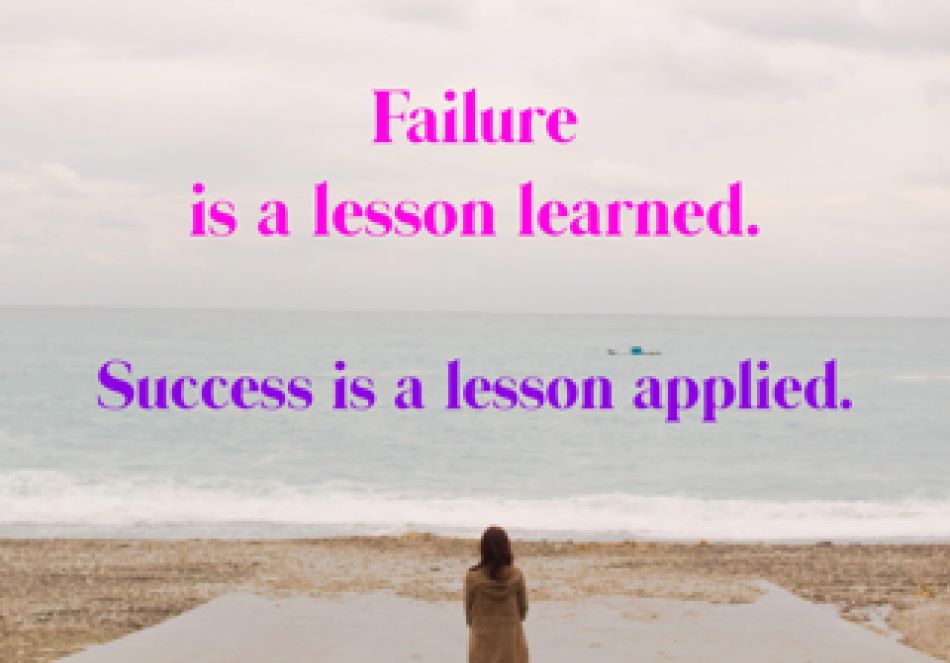 Turning failure into a positive